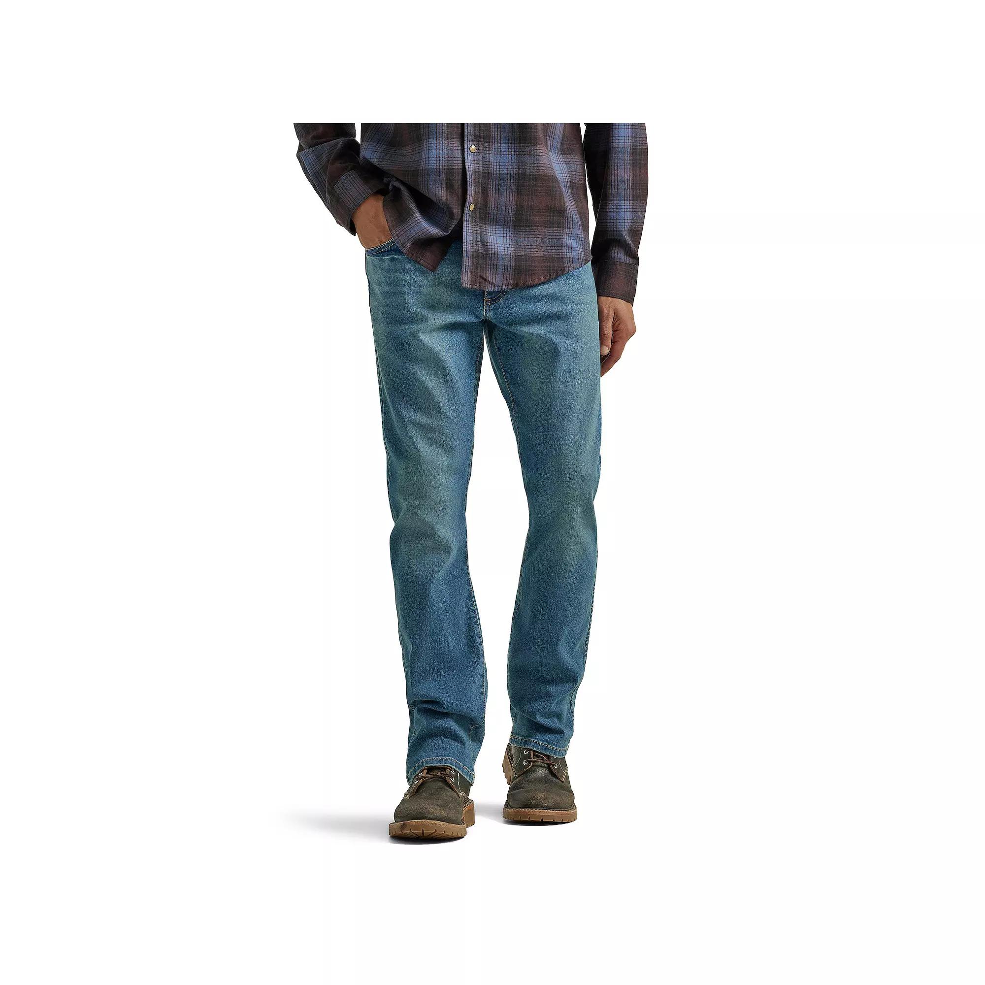 Men's Wrangler Slim Bootcut Jeans, Size: 38X30, Mid Blue Product Image