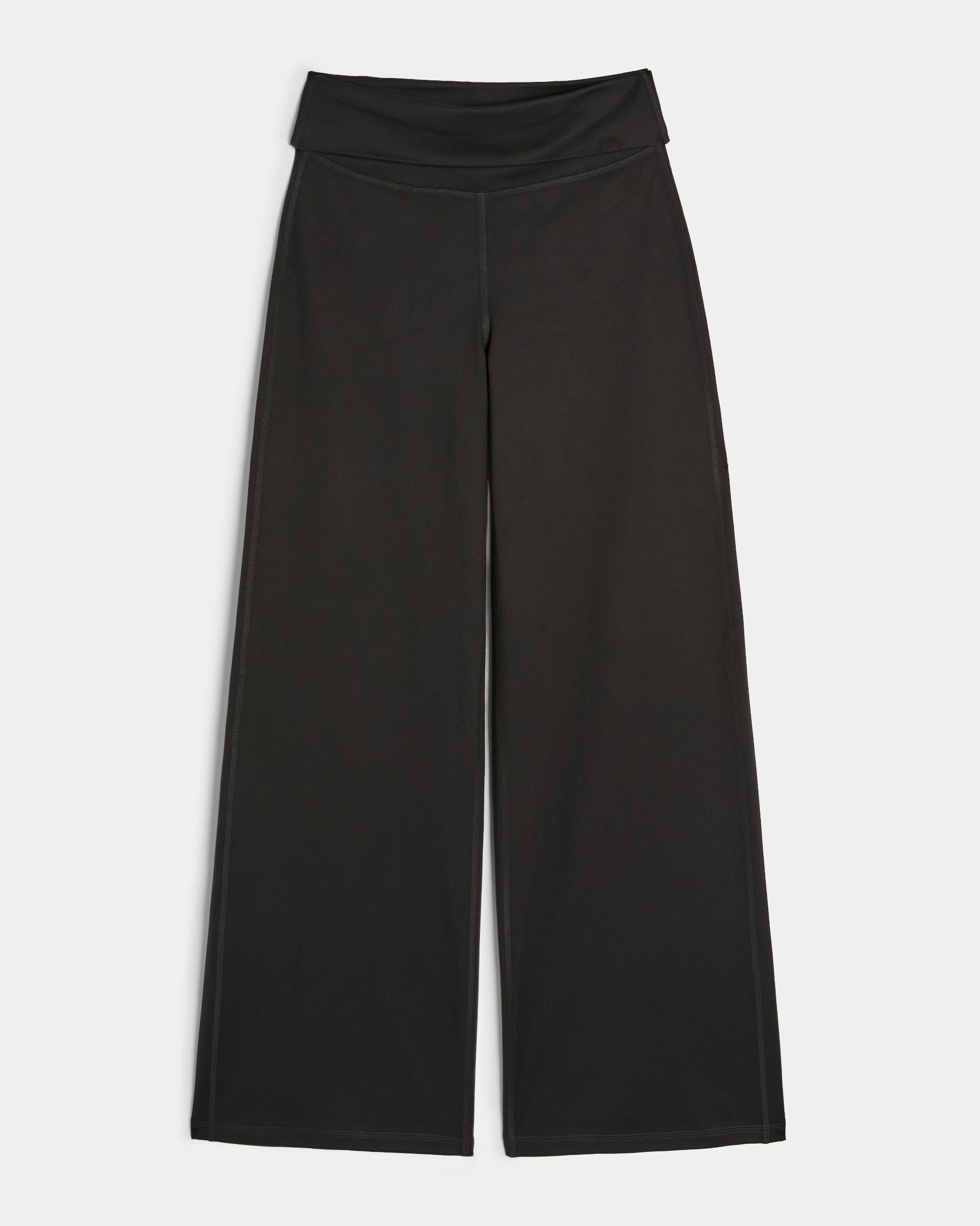 Gilly Hicks Active Recharge Wide-Leg Foldover Waist Pants Product Image