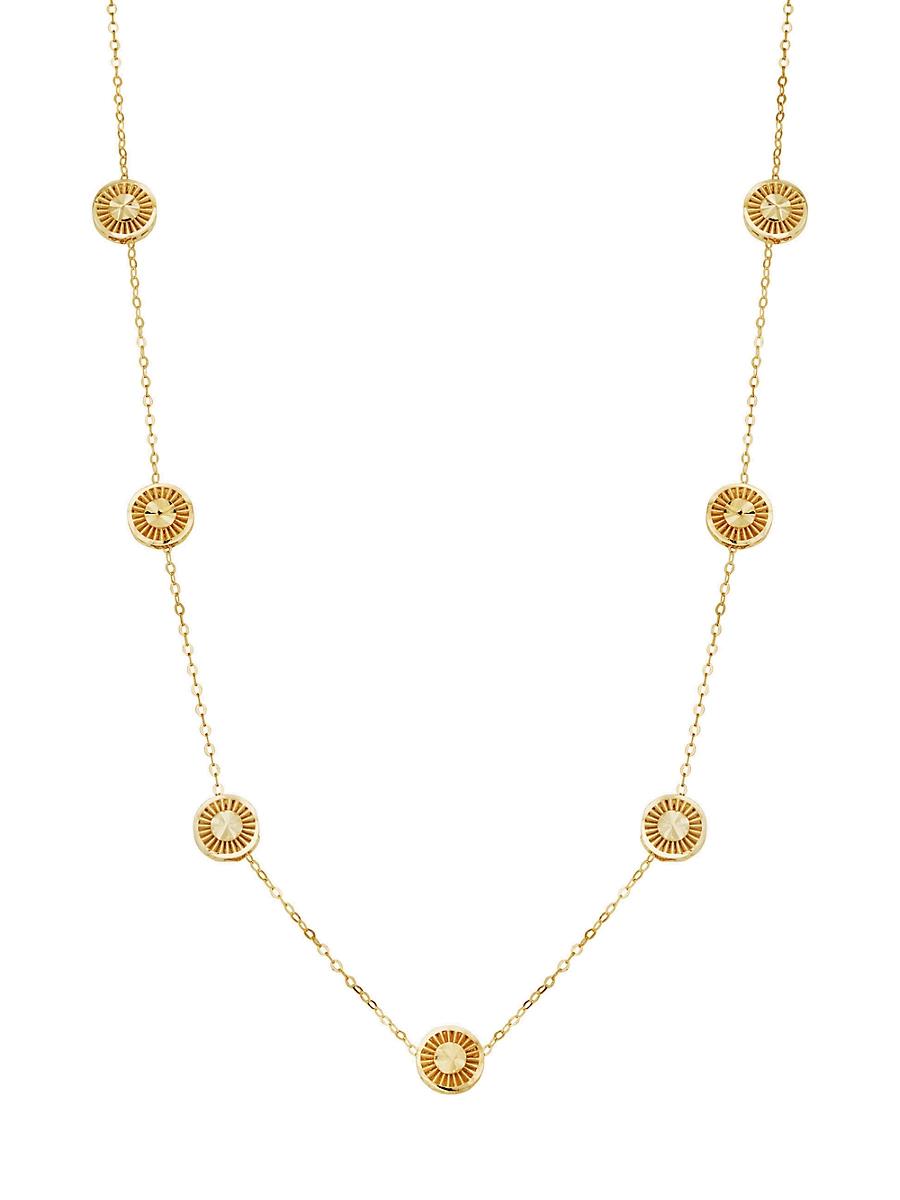 Womens 14K Yellow Gold Roma Station Necklace Product Image