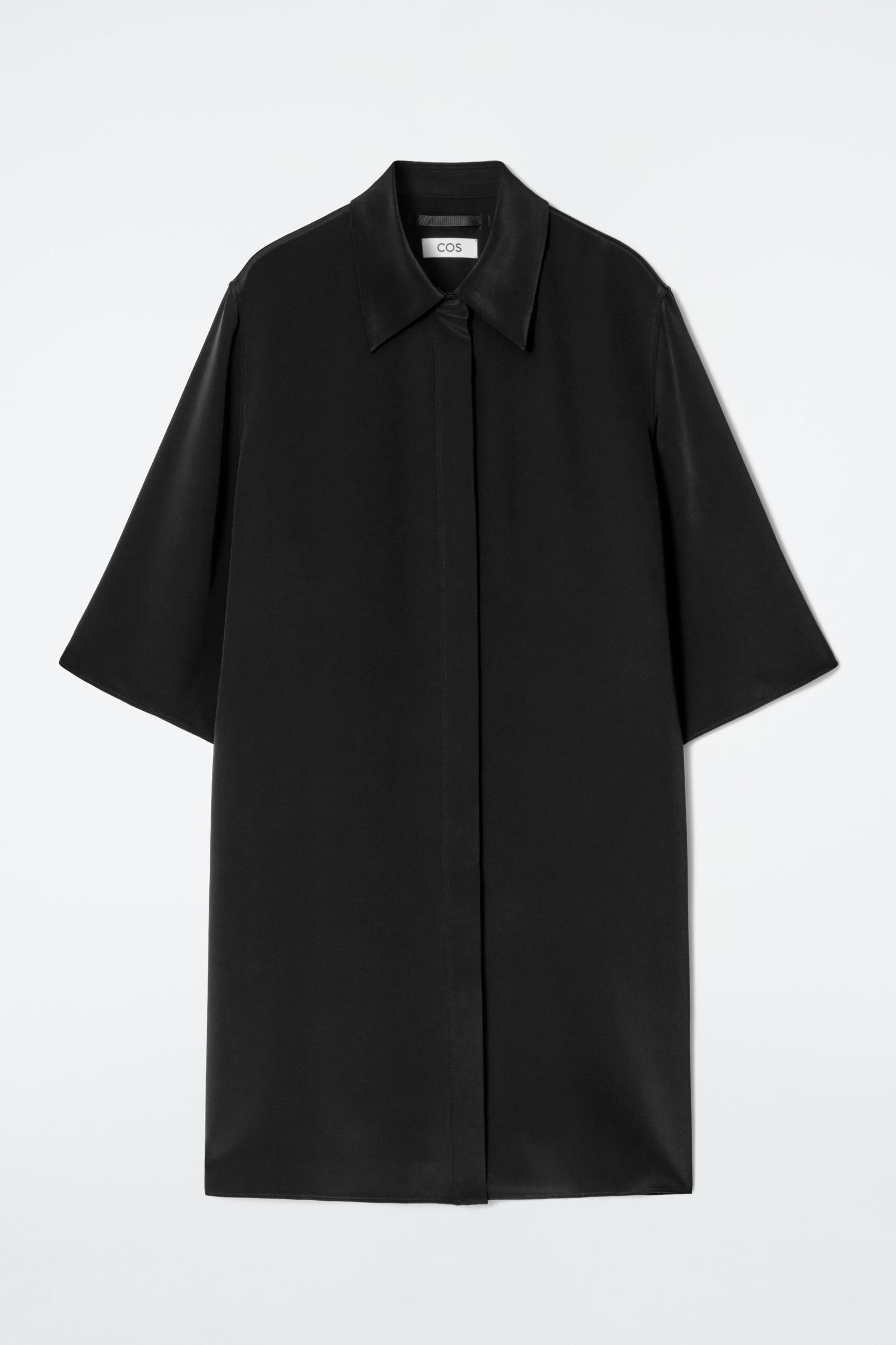 LONGLINE SILK SHIRT Product Image