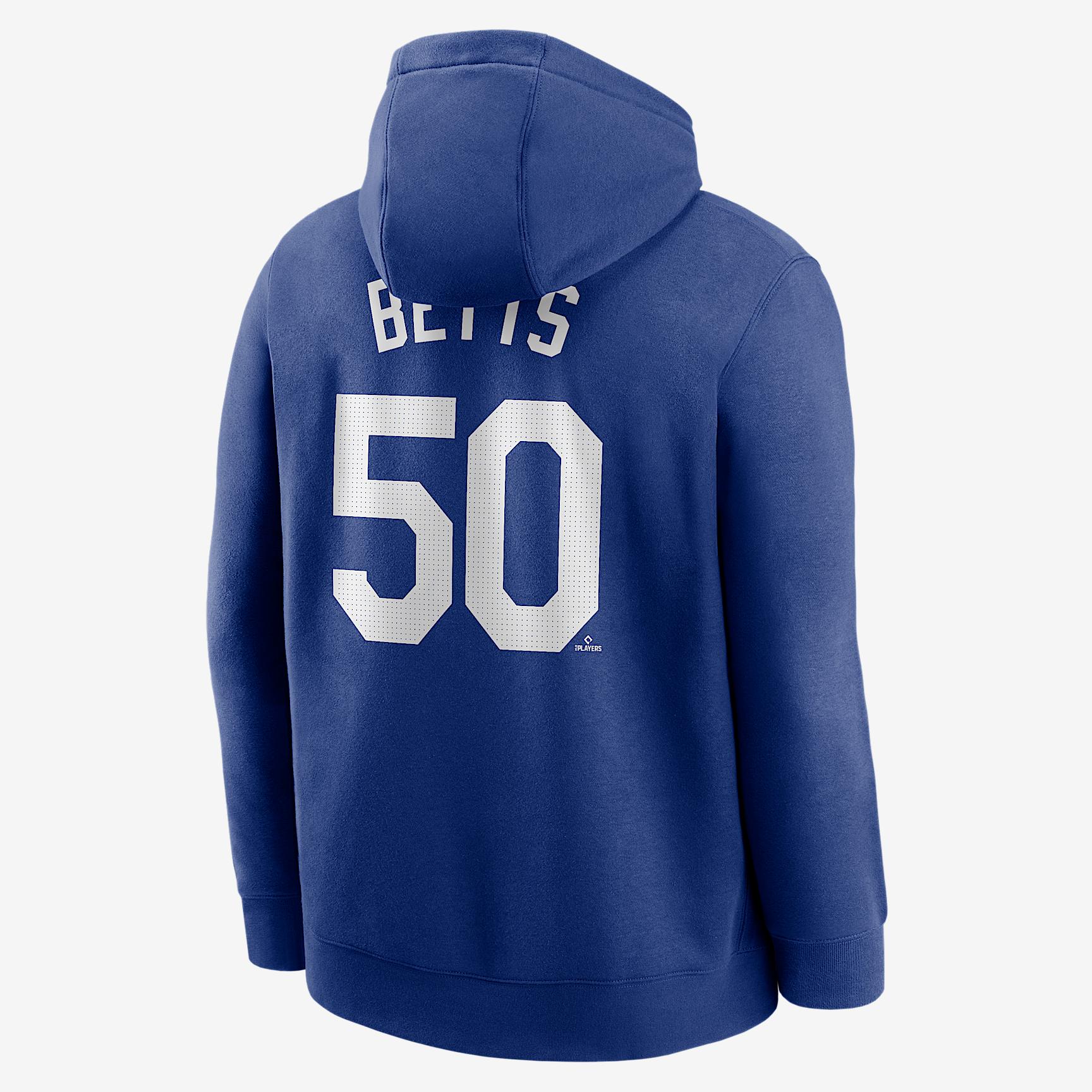 Mookie Betts Los Angeles Dodgers Club Nike Men's MLB Pullover Hoodie Product Image