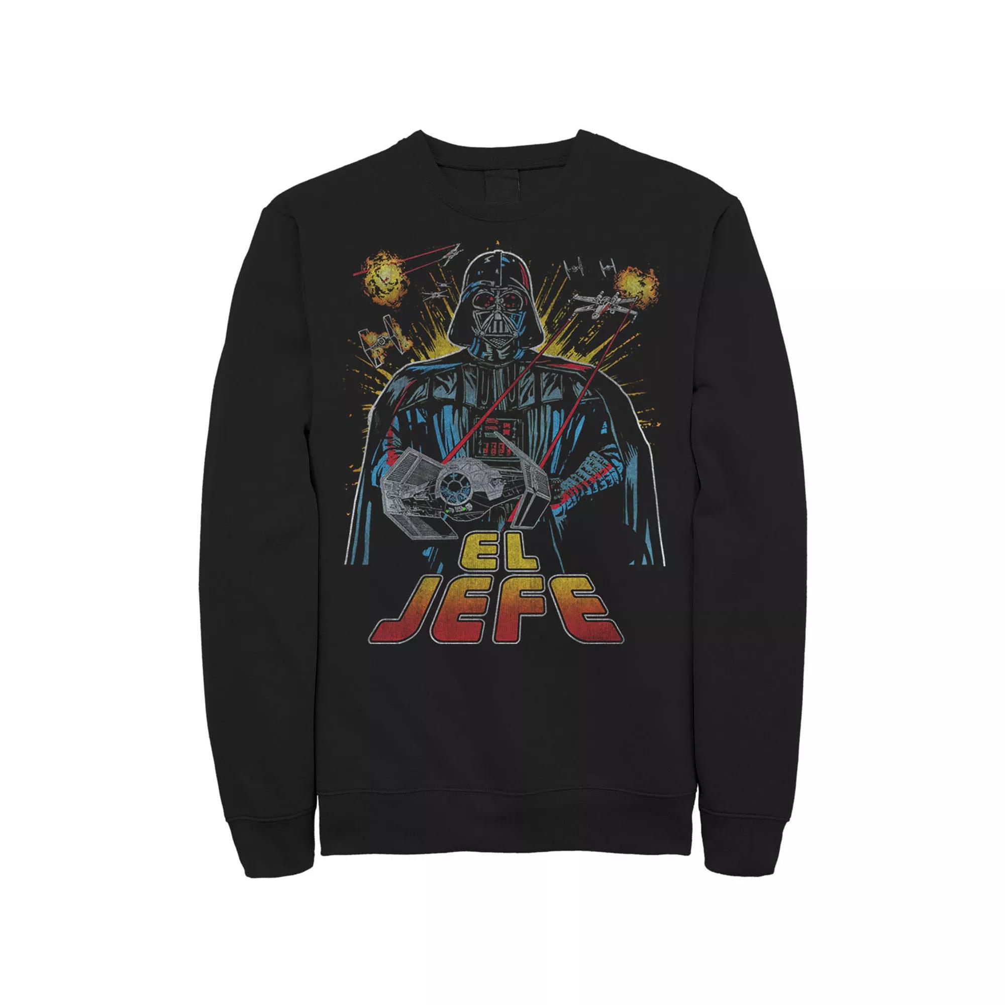 Men's Star Wars Darth Vader El Jefe Comic Style Portrait Fleece Sweatshirt,  Product Image