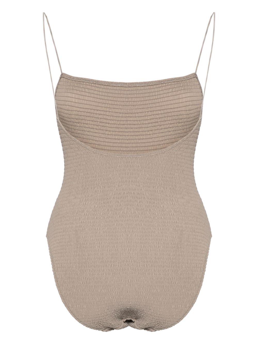 smocked square-neck swimsuit Product Image