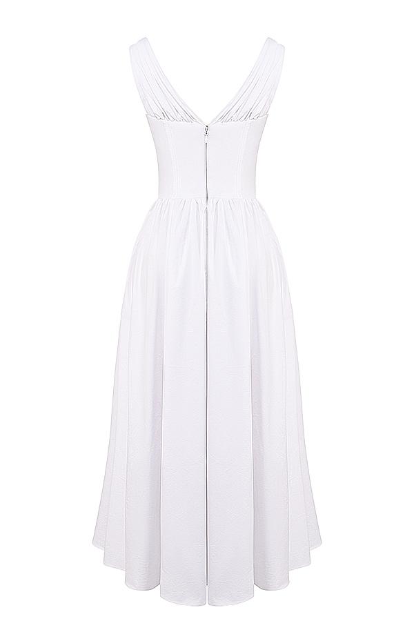 Emmelina  white cotton corset sundress Product Image