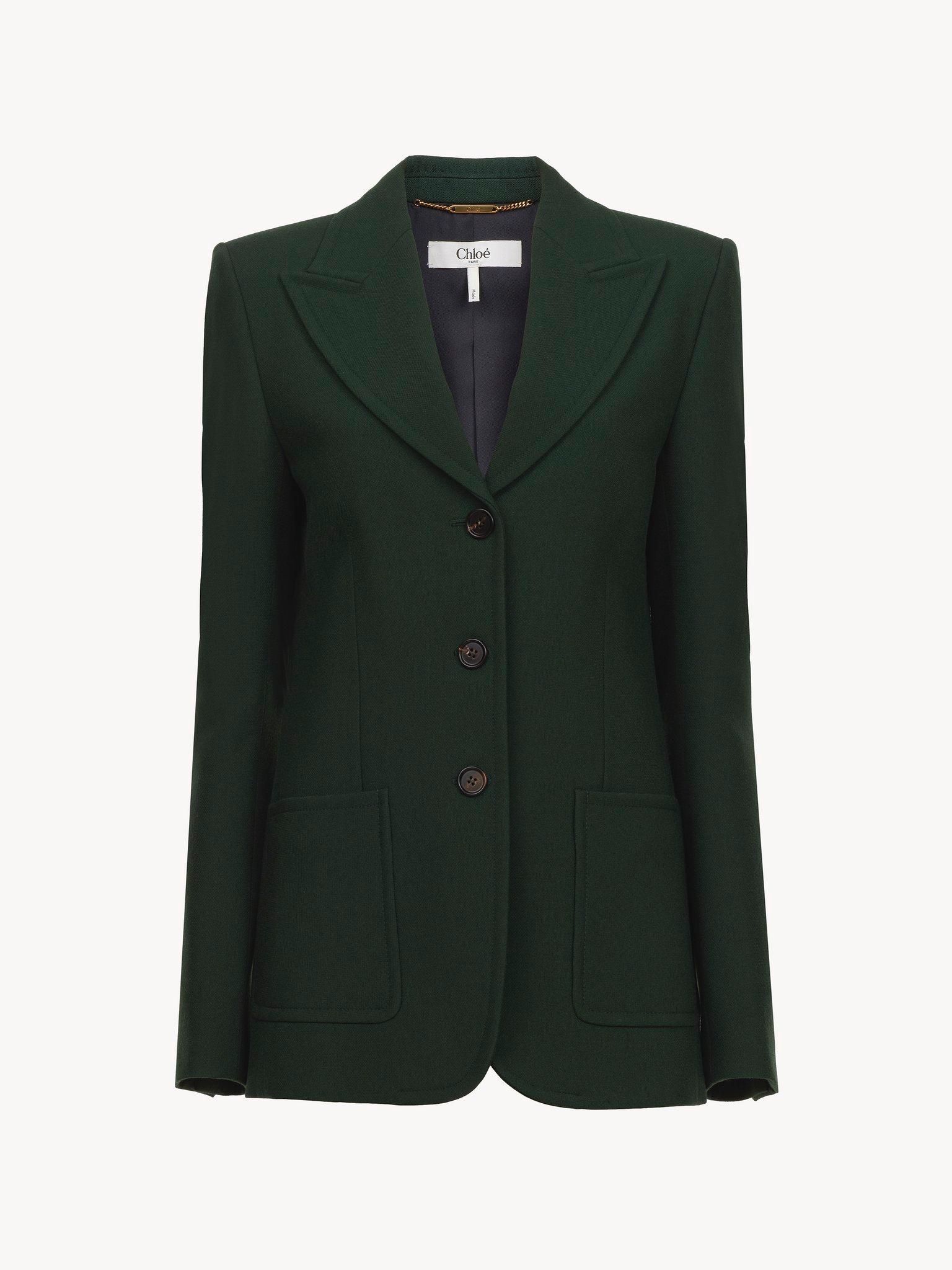 Tailored jacket in wool crêpe Product Image