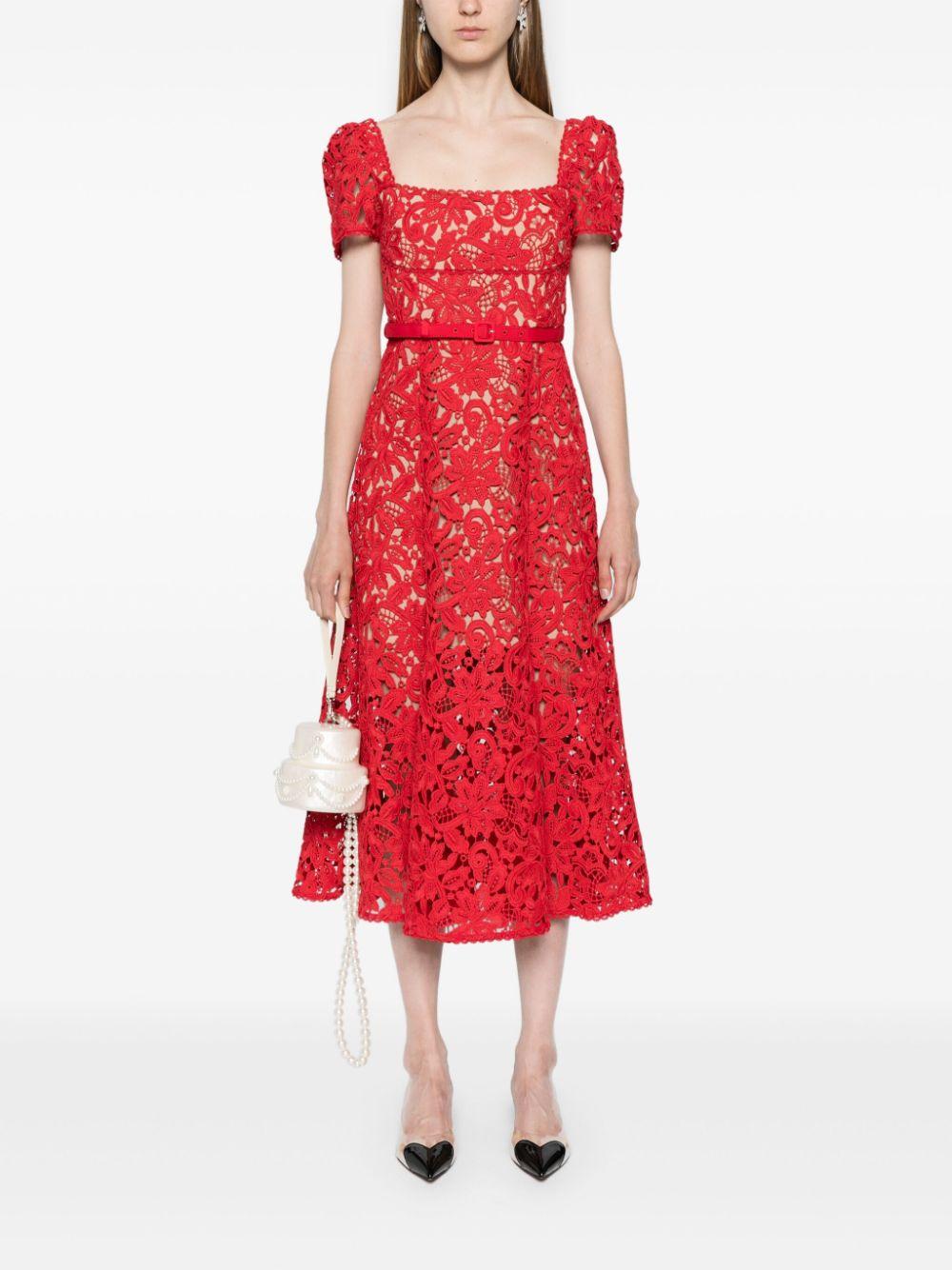 floral-lace midi dress Product Image