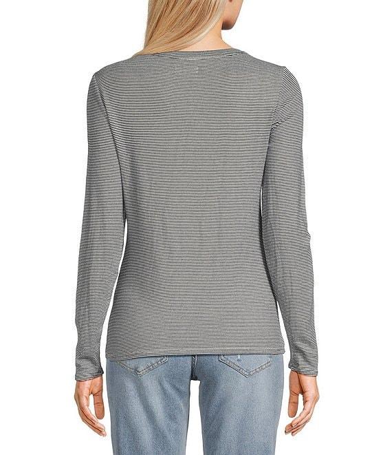 Flag and Anthem Kelford Stripe Long Sleeve Scoop Neck Knit Top Product Image