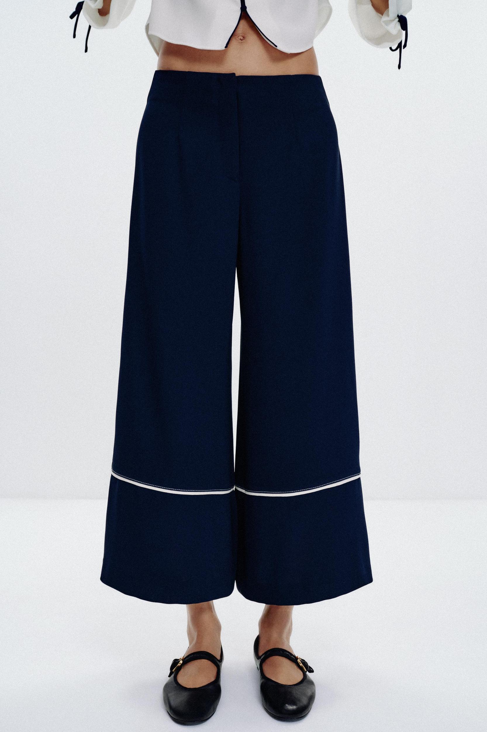 TOPSTITCHED CULOTTES Product Image