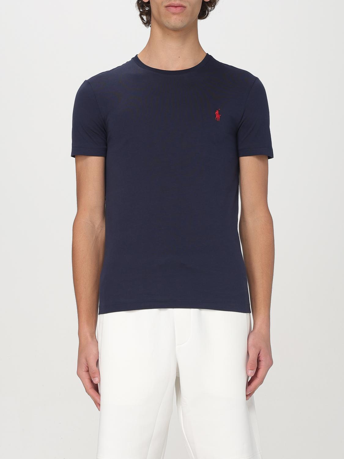POLO RALPH LAUREN Slim-fit Logo-embroidered Cotton-jersey T-shirt In Navy Product Image