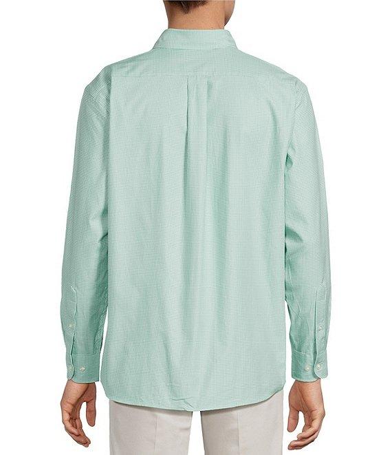 Roundtree & Yorke Gingham Pattern Twill Sport Shirt Product Image