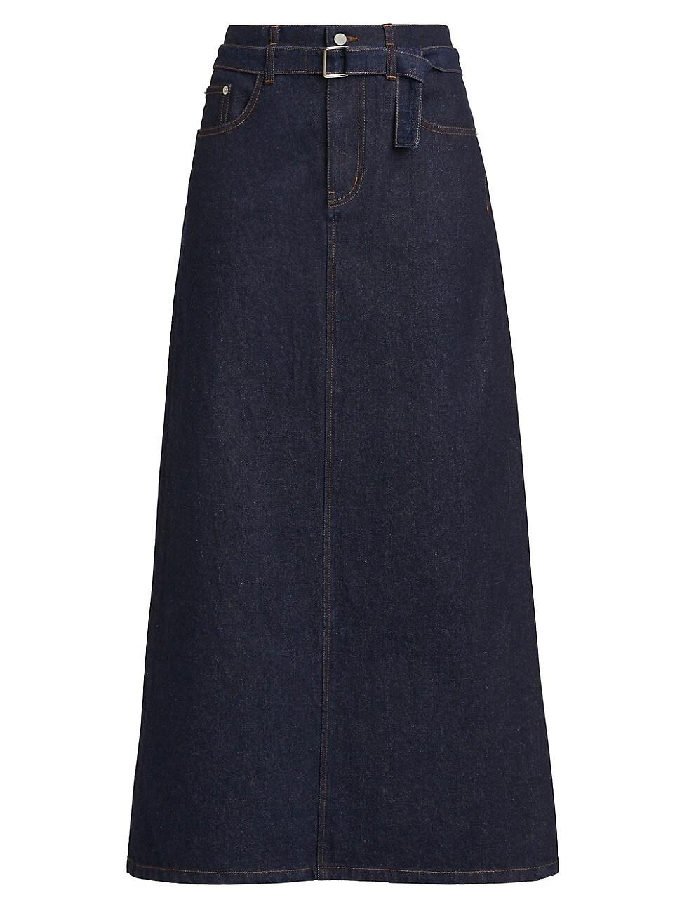 Womens Calder Stretch Denim Maxi Skirt Product Image
