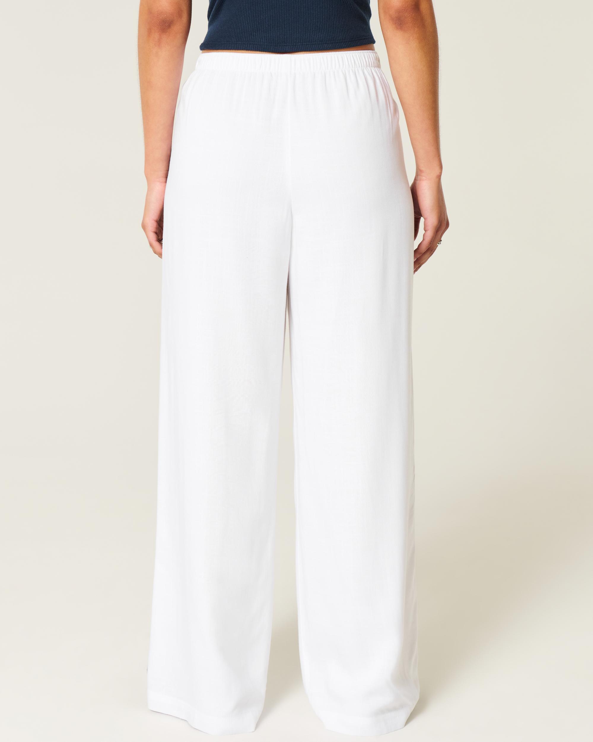 Striped Baggy Pull-On Pants Product Image