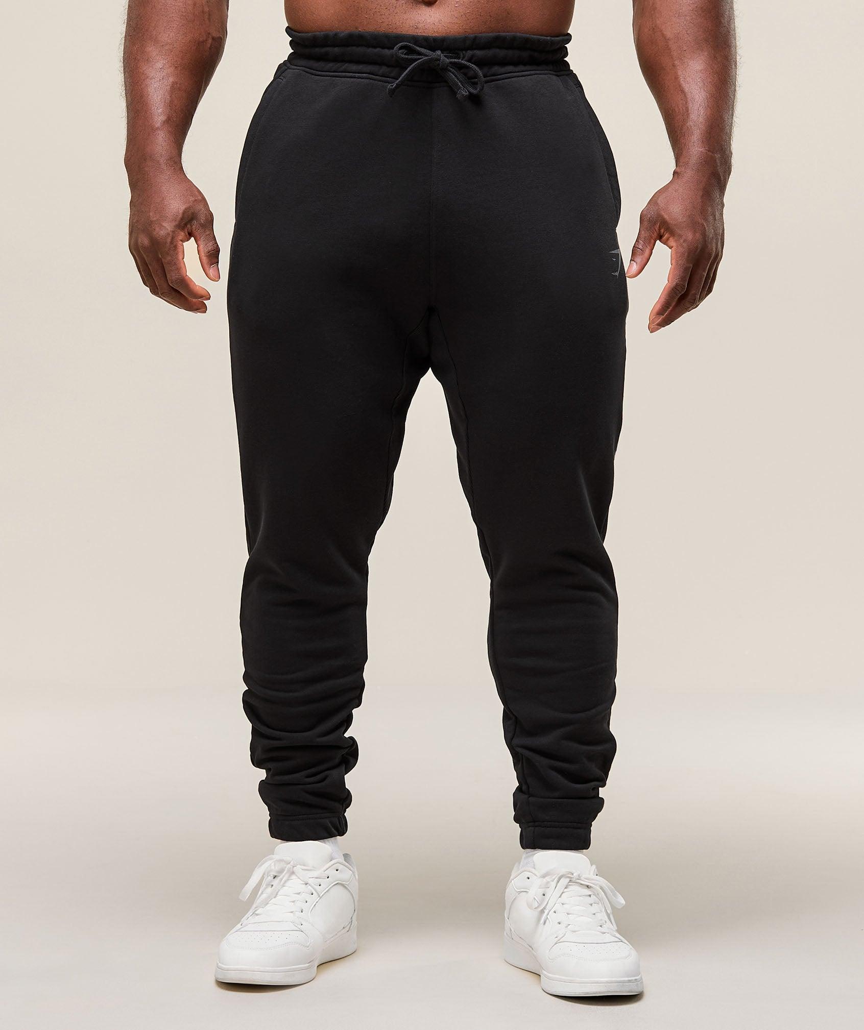 Gymshark Power Wordmark Joggers - Black Male Product Image