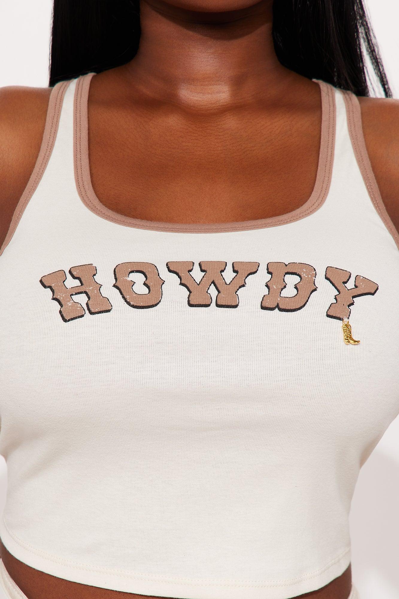 Boots & Howdy Tank Top - Cream/combo Female Product Image