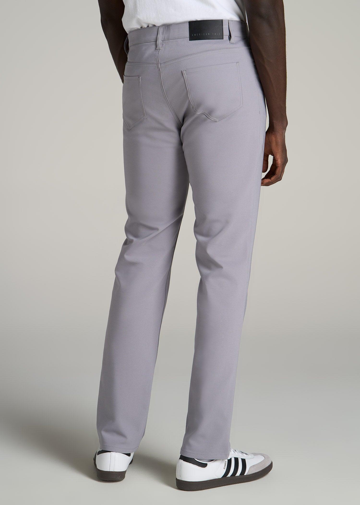 365 Stretch 5-Pocket TAPERED Pants for Tall Men in Pebble Grey Product Image