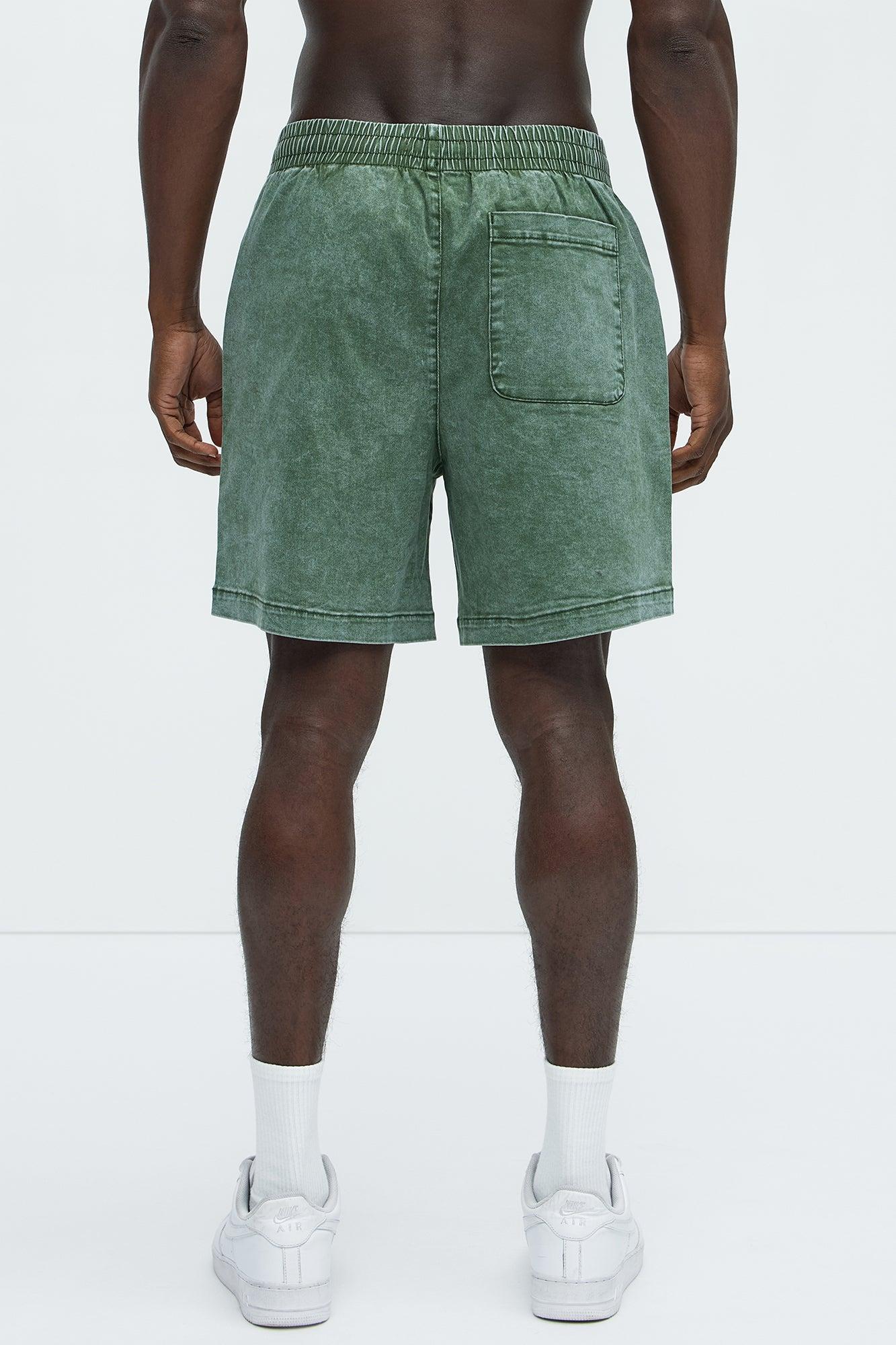 Acidwash Volley Shorts - Green Product Image