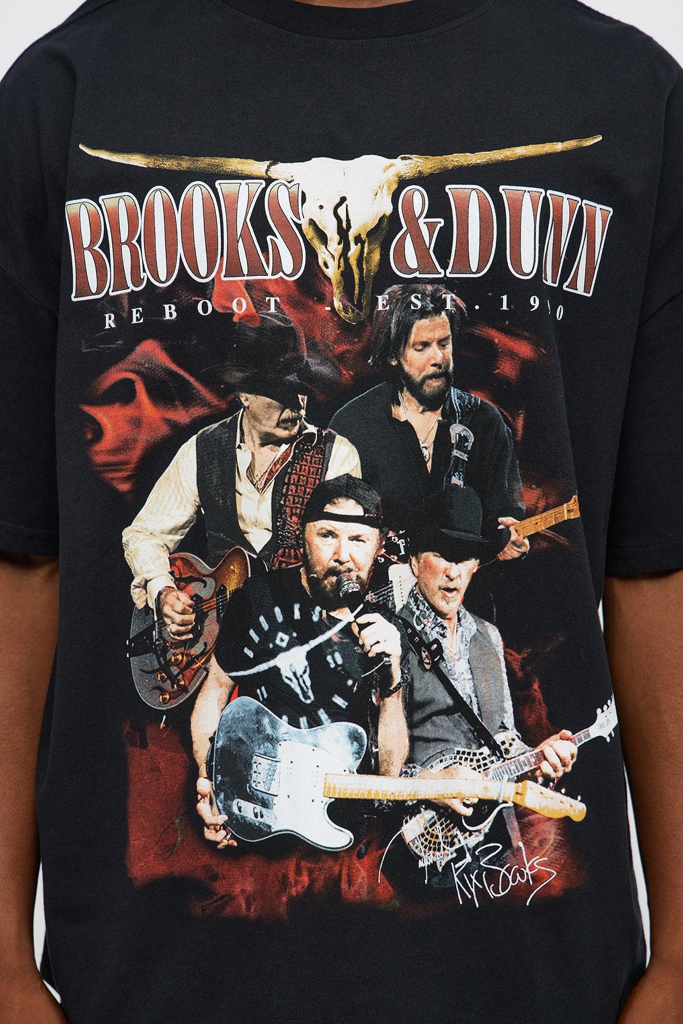Brooks And Dunn Neon Moon Oversized Short Sleeve Tee - Black Male Product Image