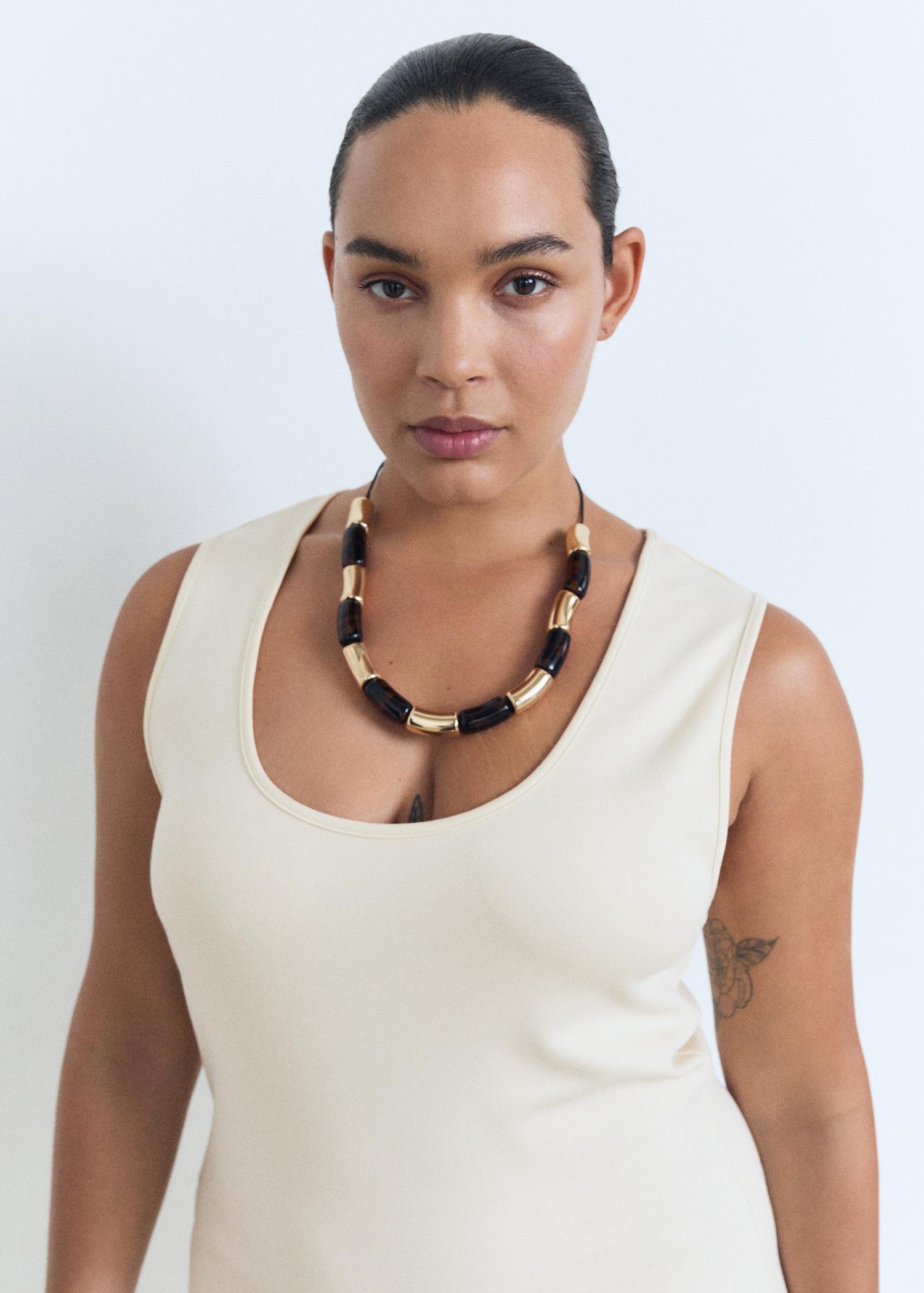 Fitted midi-dress - Women | MANGO USA Product Image