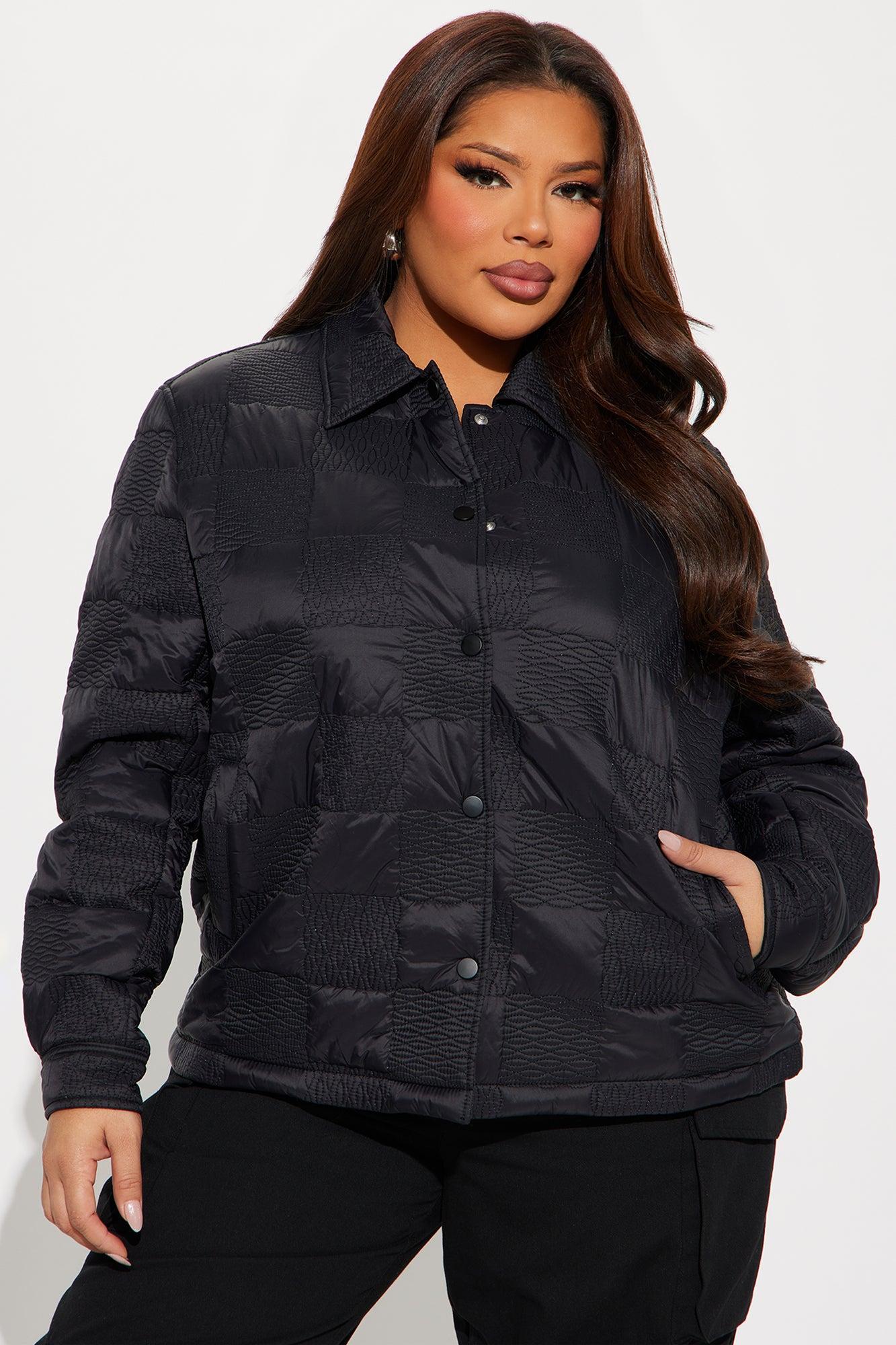 Snow Blanket Quilted Puffer Jacket - Black Female Product Image