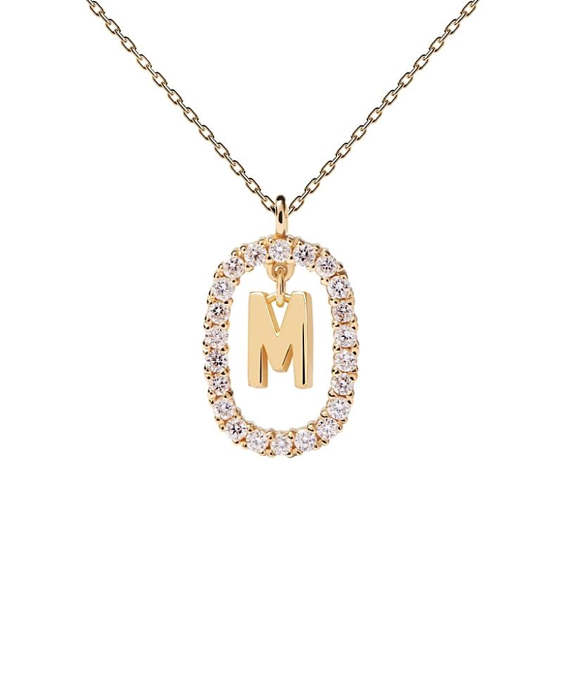Pdpaola Womens Lab Grown Diamonds and Gold Letter Necklace Product Image