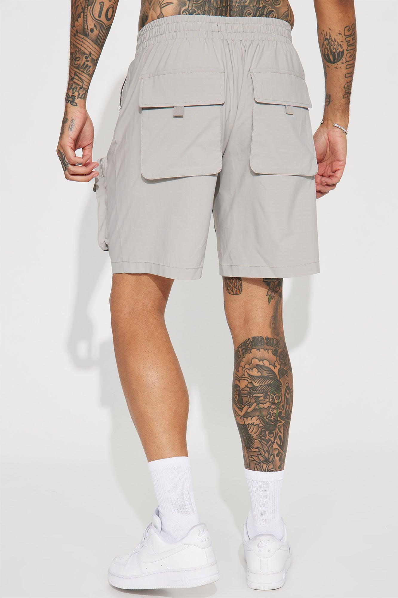 In The Field Relaxed Cargo Shorts - Grey Product Image