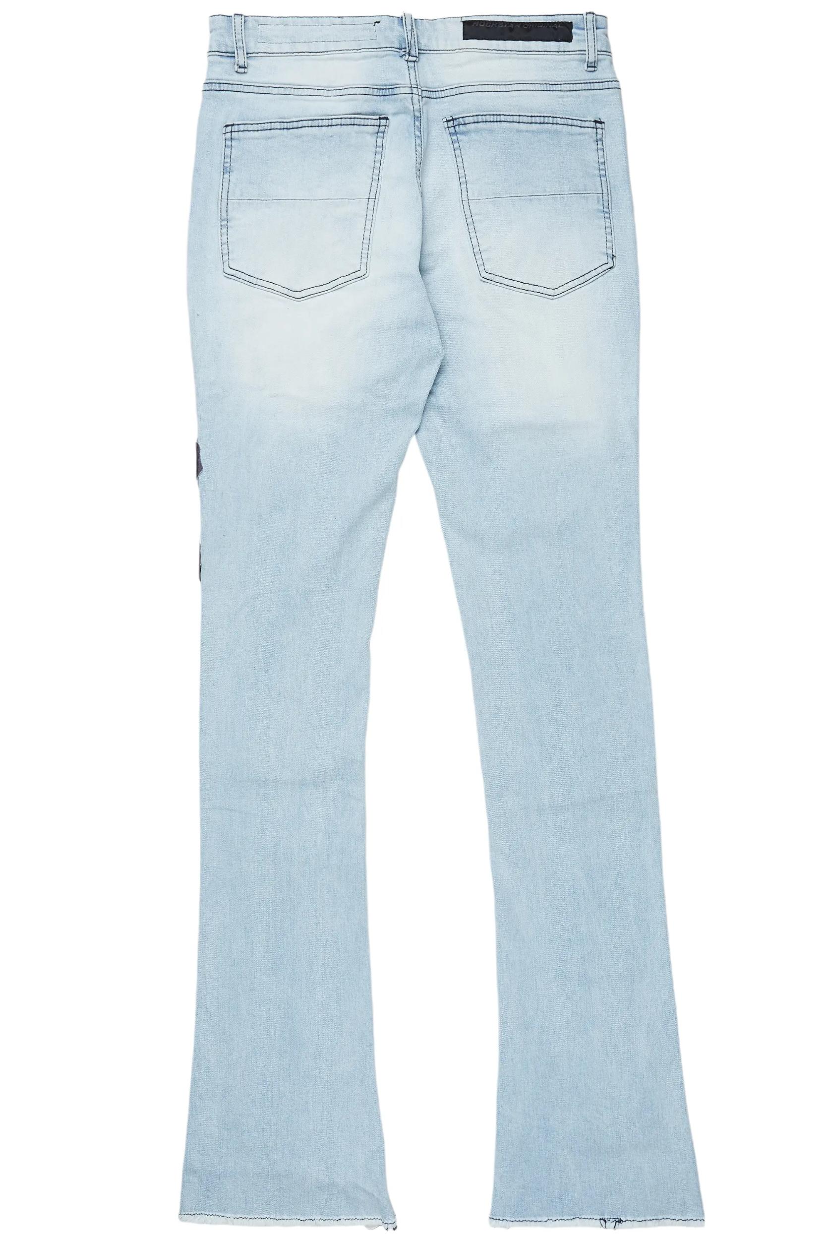 Espen Blue Stacked Flare Jean Male Product Image