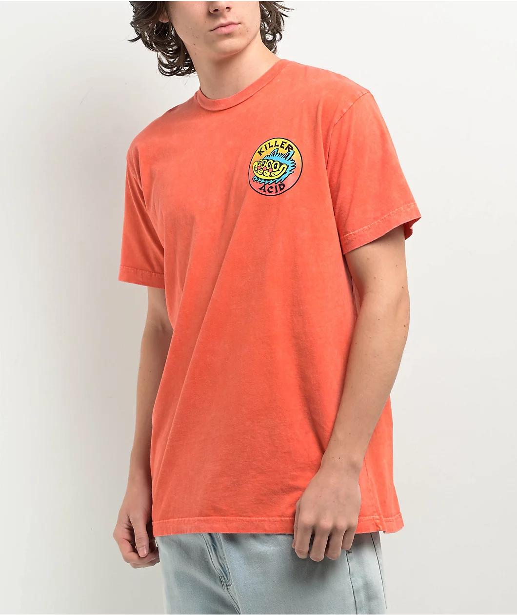 Killer Acid Cat Fantasy Orange T-Shirt Product Image