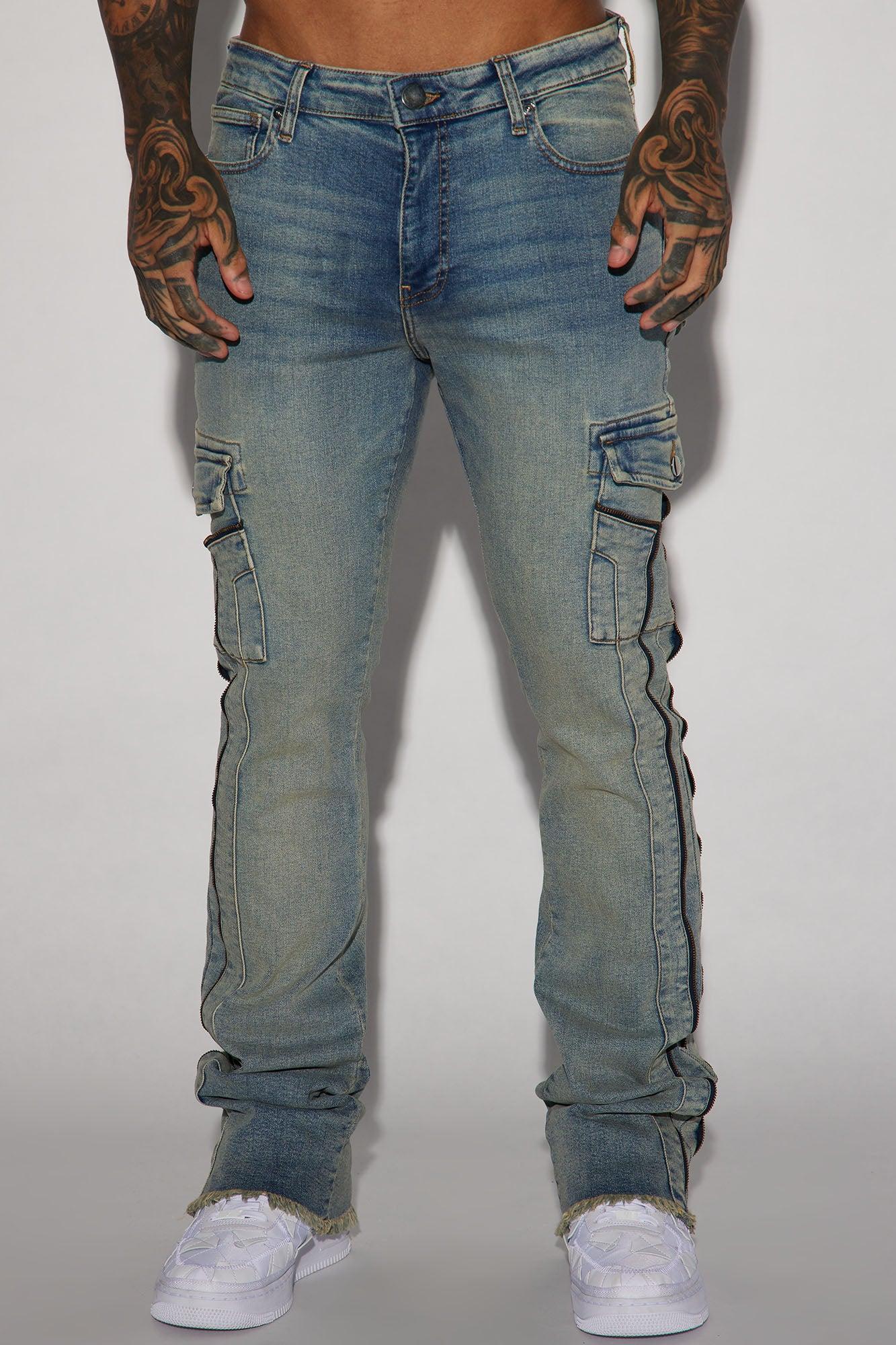 Hilltop Stacked Skinny Flare Jeans - Light Blue Wash Product Image