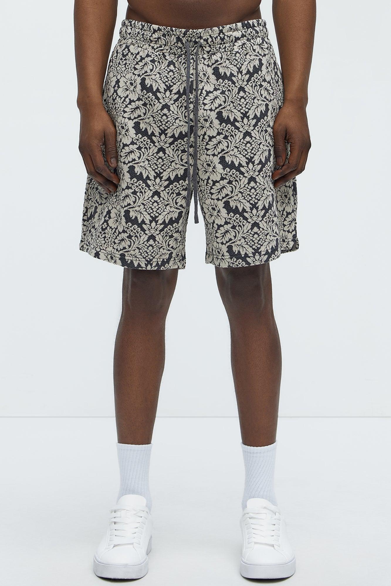 Harold Jacquard Knit Shorts - Grey/combo Product Image