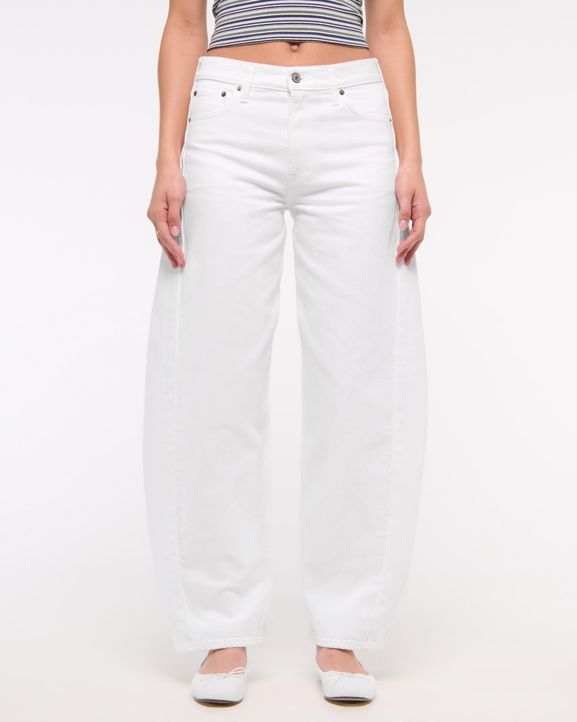 Mid Rise Barrel Jean Product Image