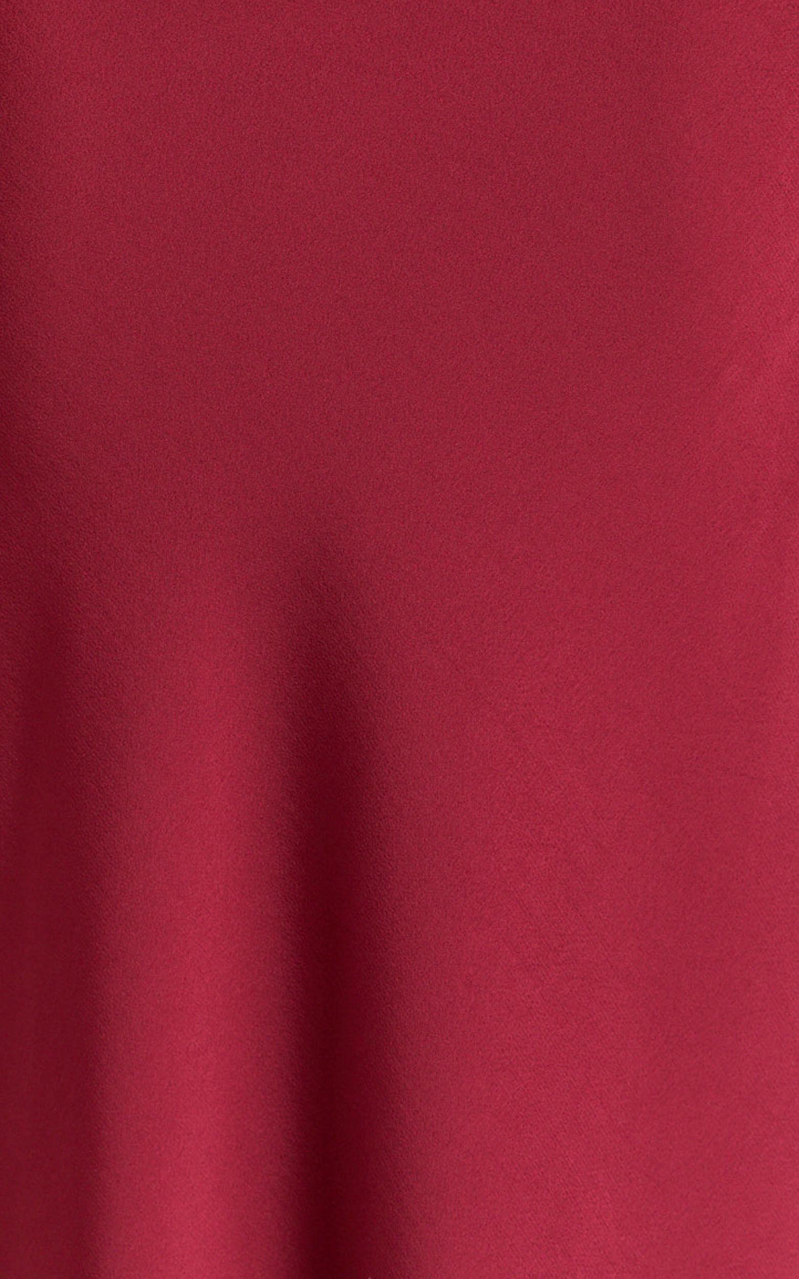 Amari Maxi Skirt - High Waisted Bias Cut Skirt in Wine Product Image