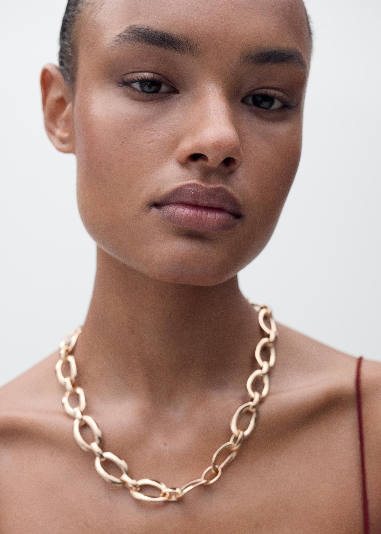 Chiffon dress with ruffle detail - Women | MANGO USA Product Image