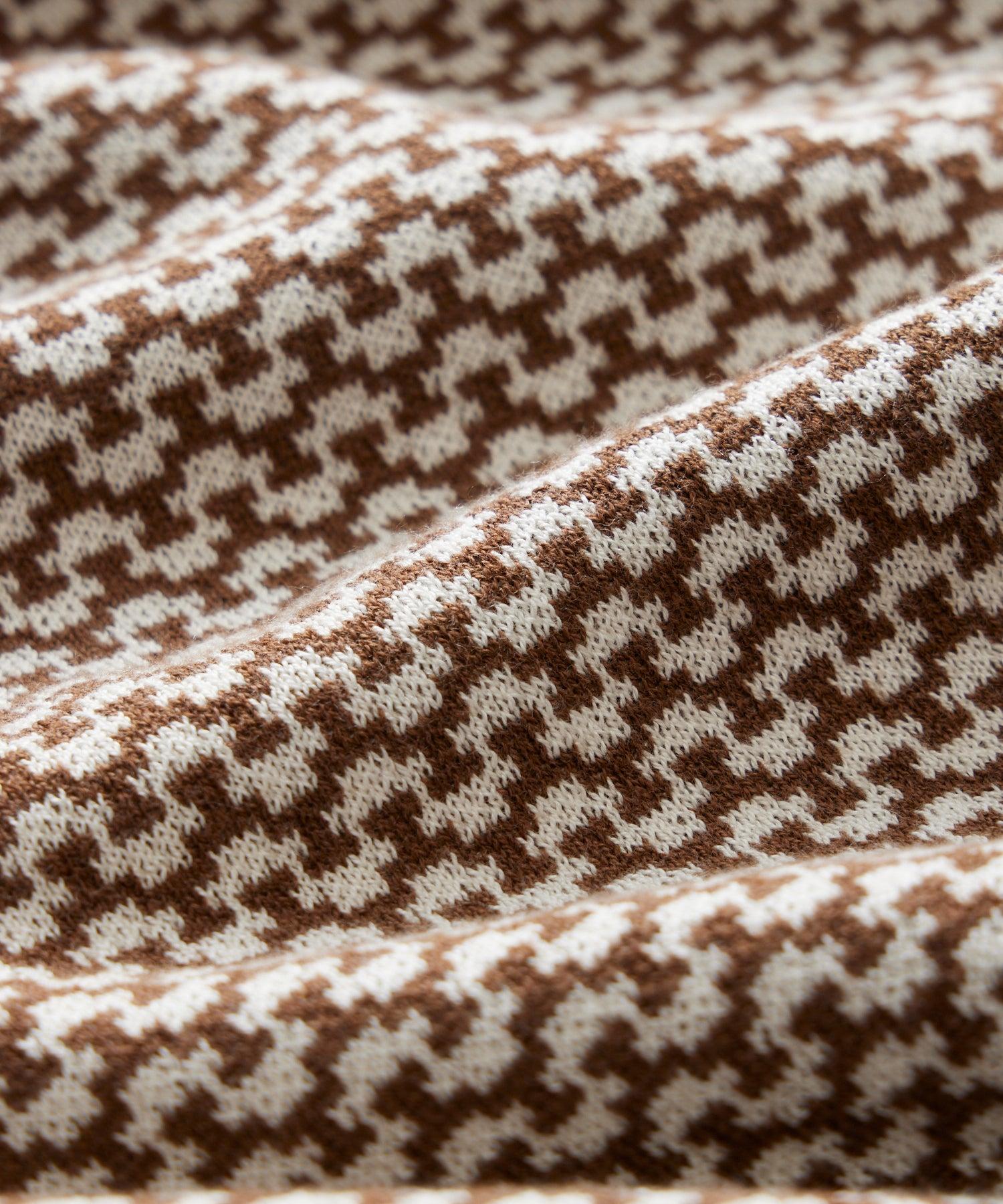 Silk-Cotton Geo Sweater Polo Product Image