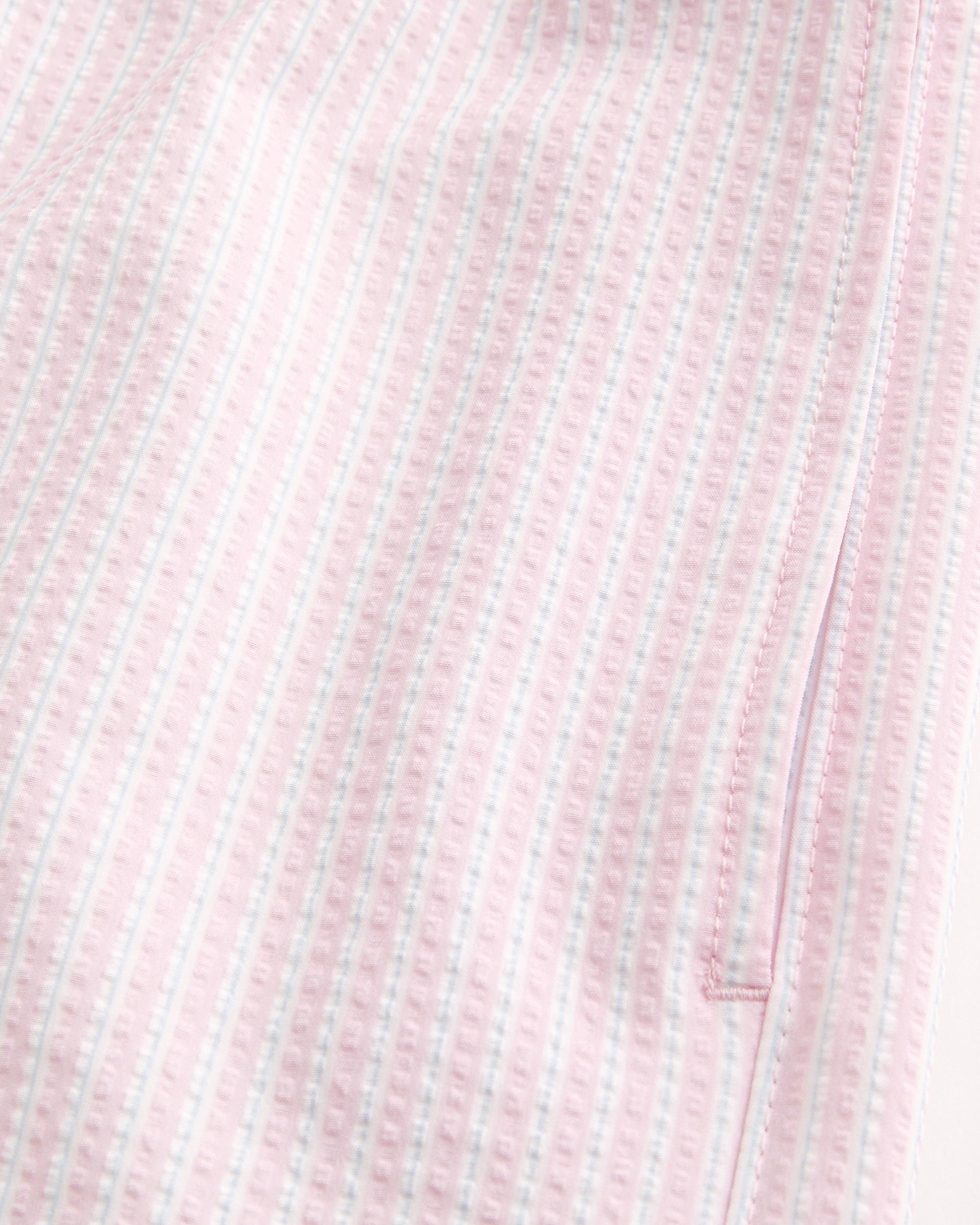 Mid-Thigh Seersucker Volley Swim Trunks Product Image