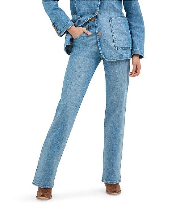 Wrangler Sunset Mid Rise Straight Jeans Product Image