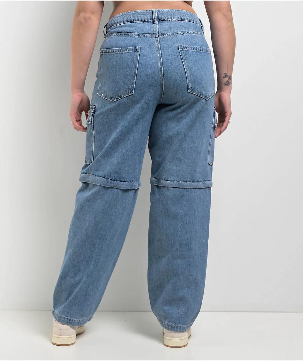 Empyre Tori Shindig Blue Zip Off Cargo Jeans Product Image