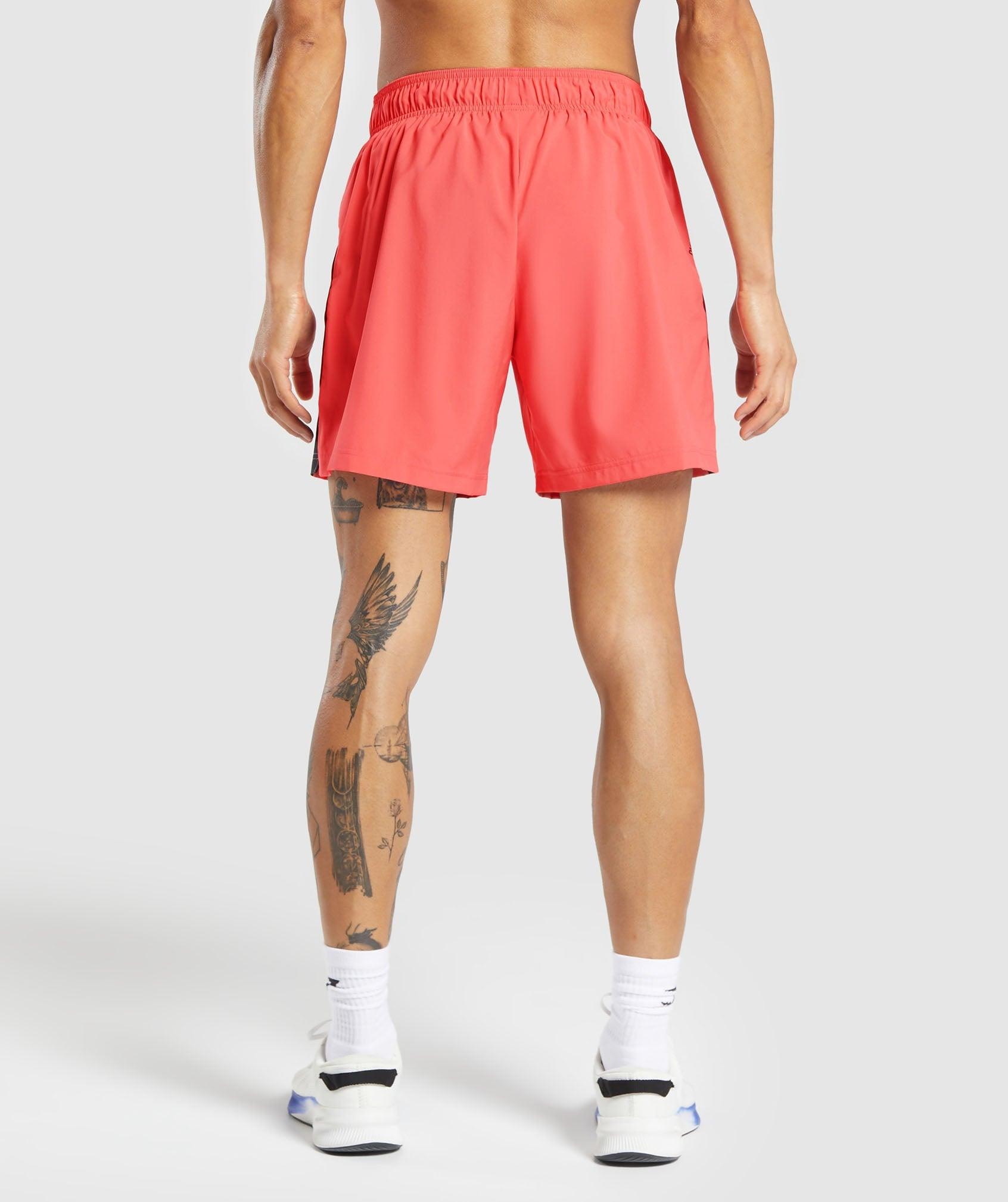 Gymshark Sport  7" Shorts - Tropical Pink/Black Male Product Image