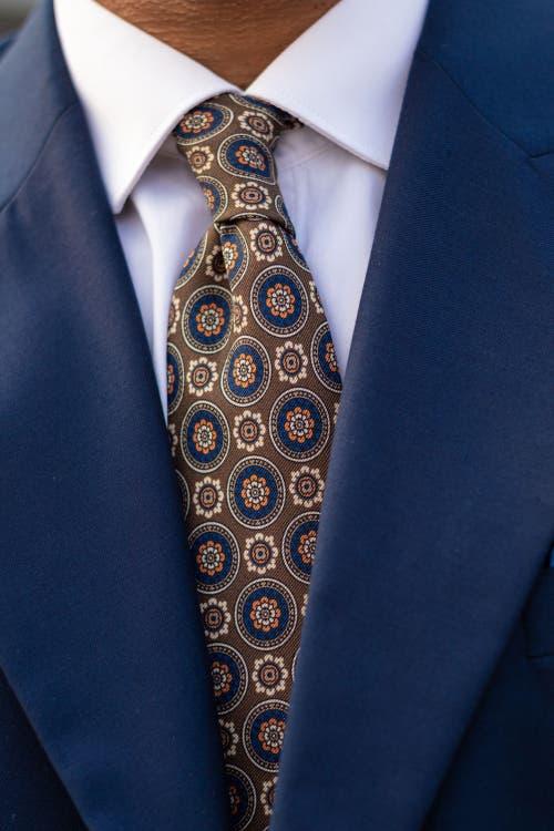 Elizabetta La Vigna - Extra Long Printed Silk Tie for Men Product Image
