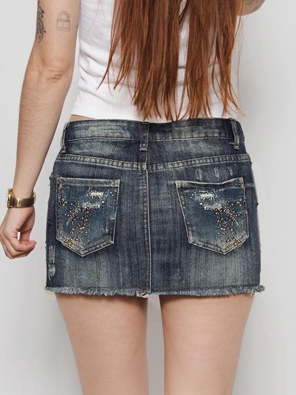 American Street Aged Mini Skirt Product Image