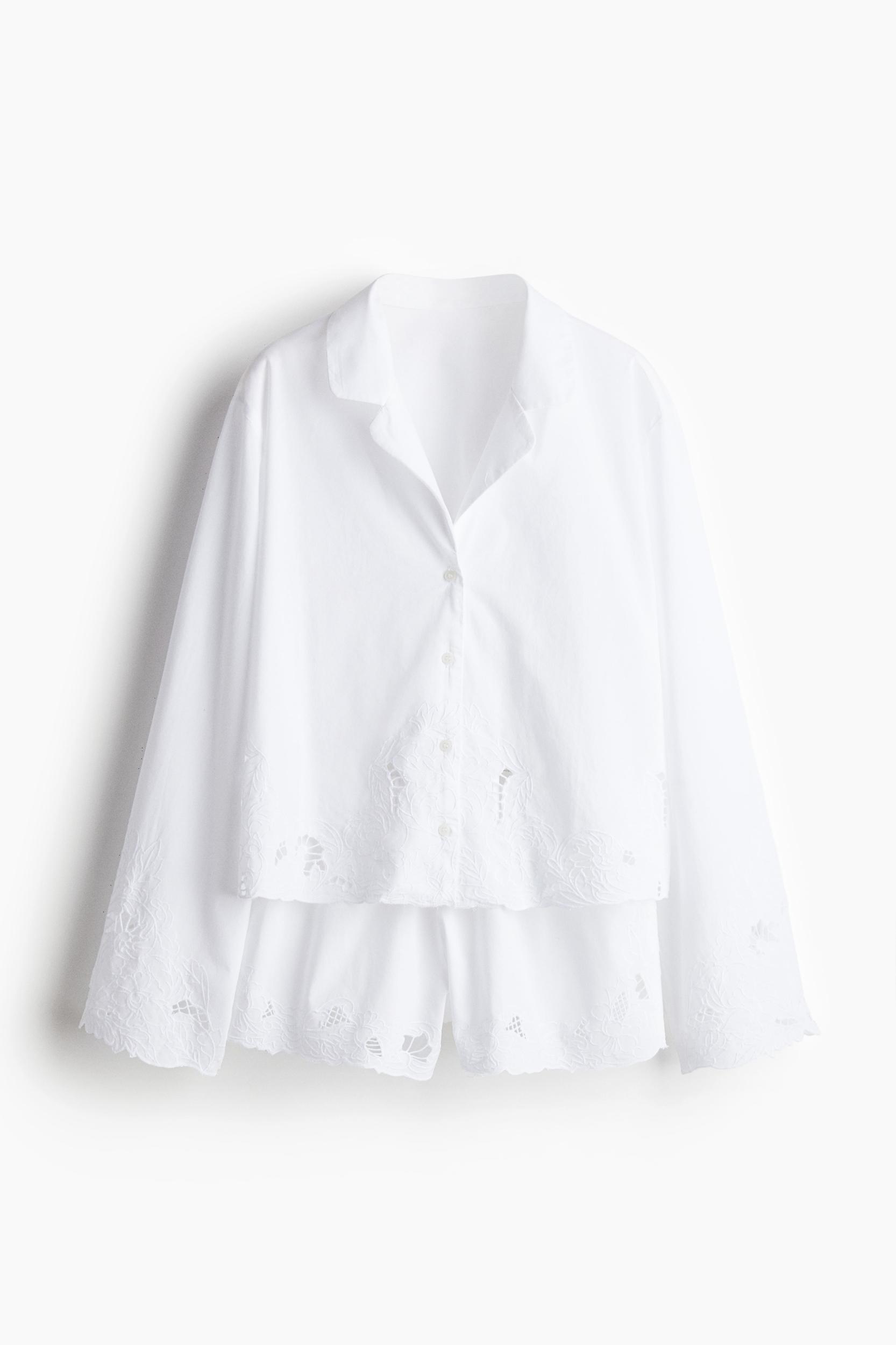 Pajamas with Eyelet Embroidery Product Image