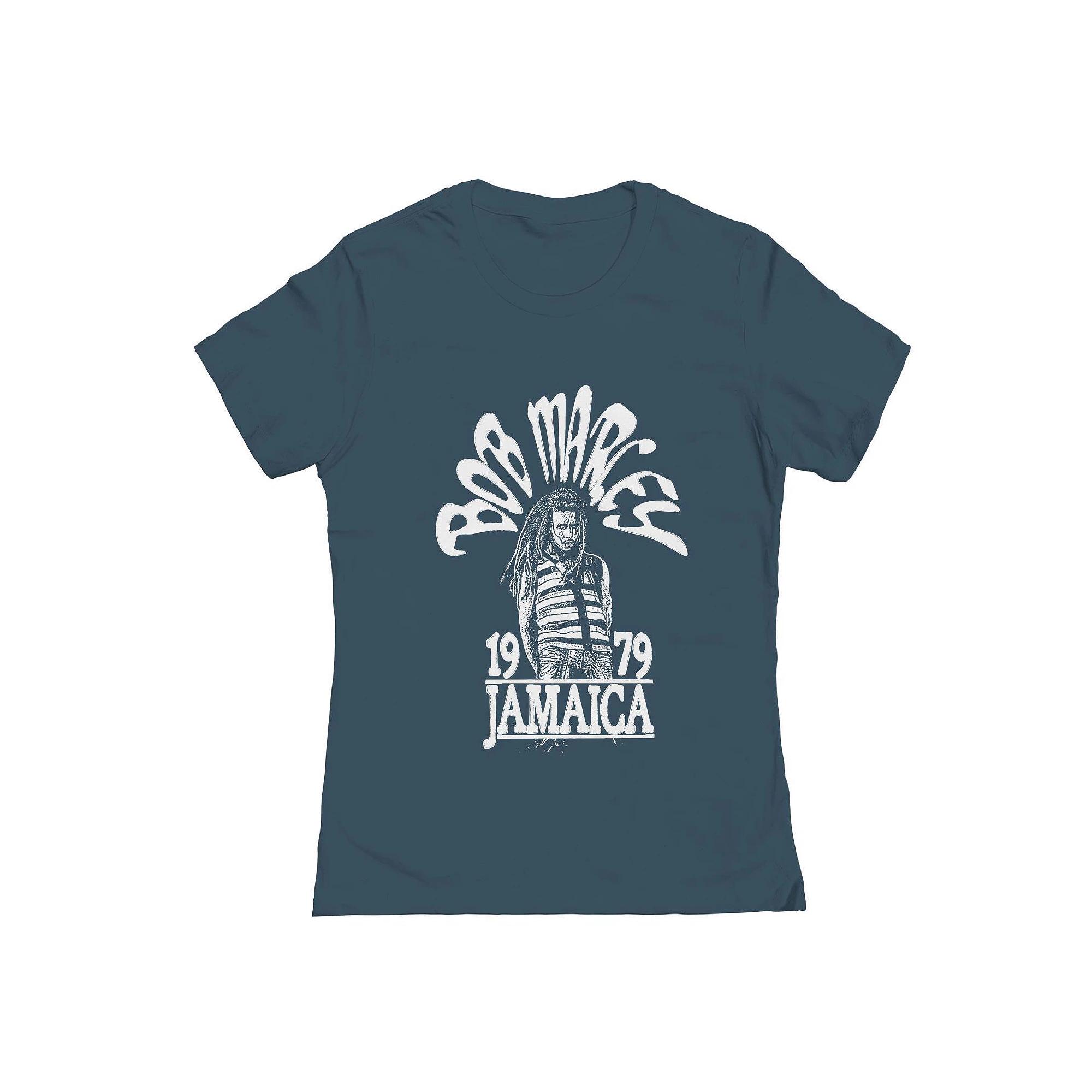 Junior's Bob Marley 1979 Jamaica Graphic Tee, Women's, Size: XXL, Blue Product Image