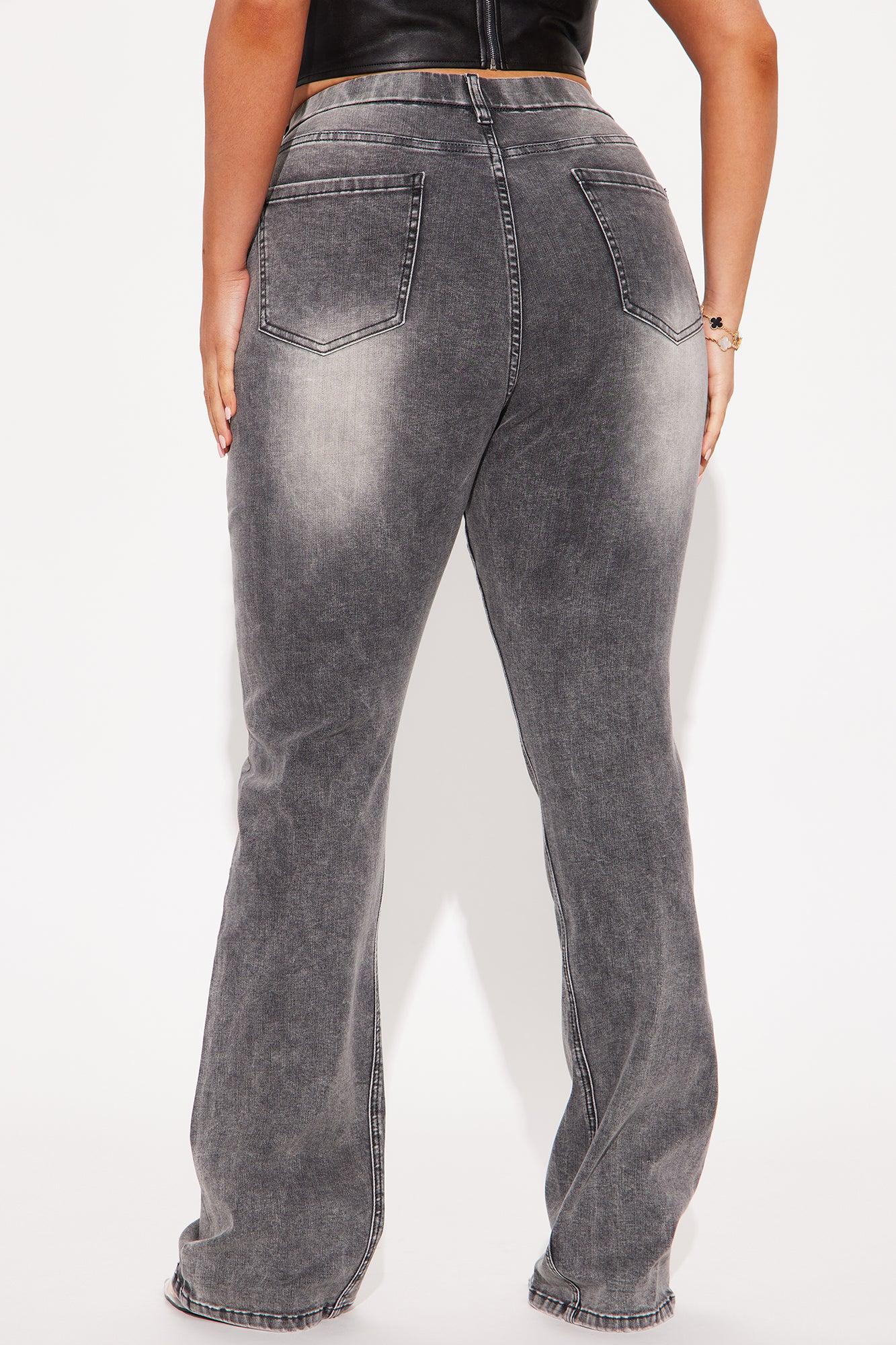 Tall She Stands Out Tummy Control Bootcut Jeans - Grey Product Image
