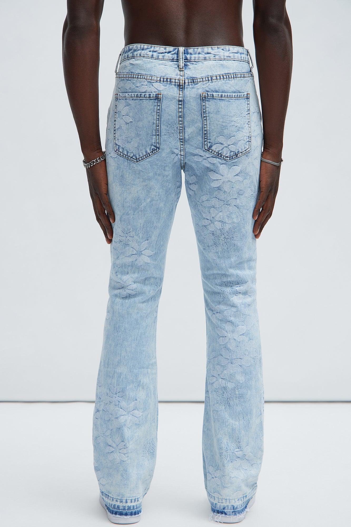 Kenneth Stacked Slim Flare Jeans - Light Blue Wash Product Image