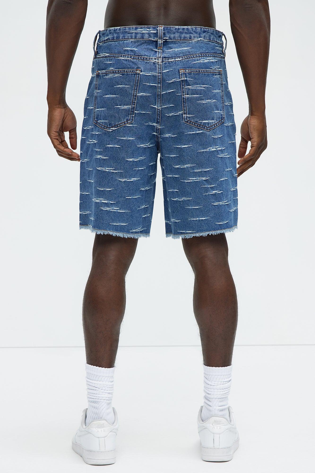 Gage Relaxed Denim Shorts - Medium Blue Wash Product Image