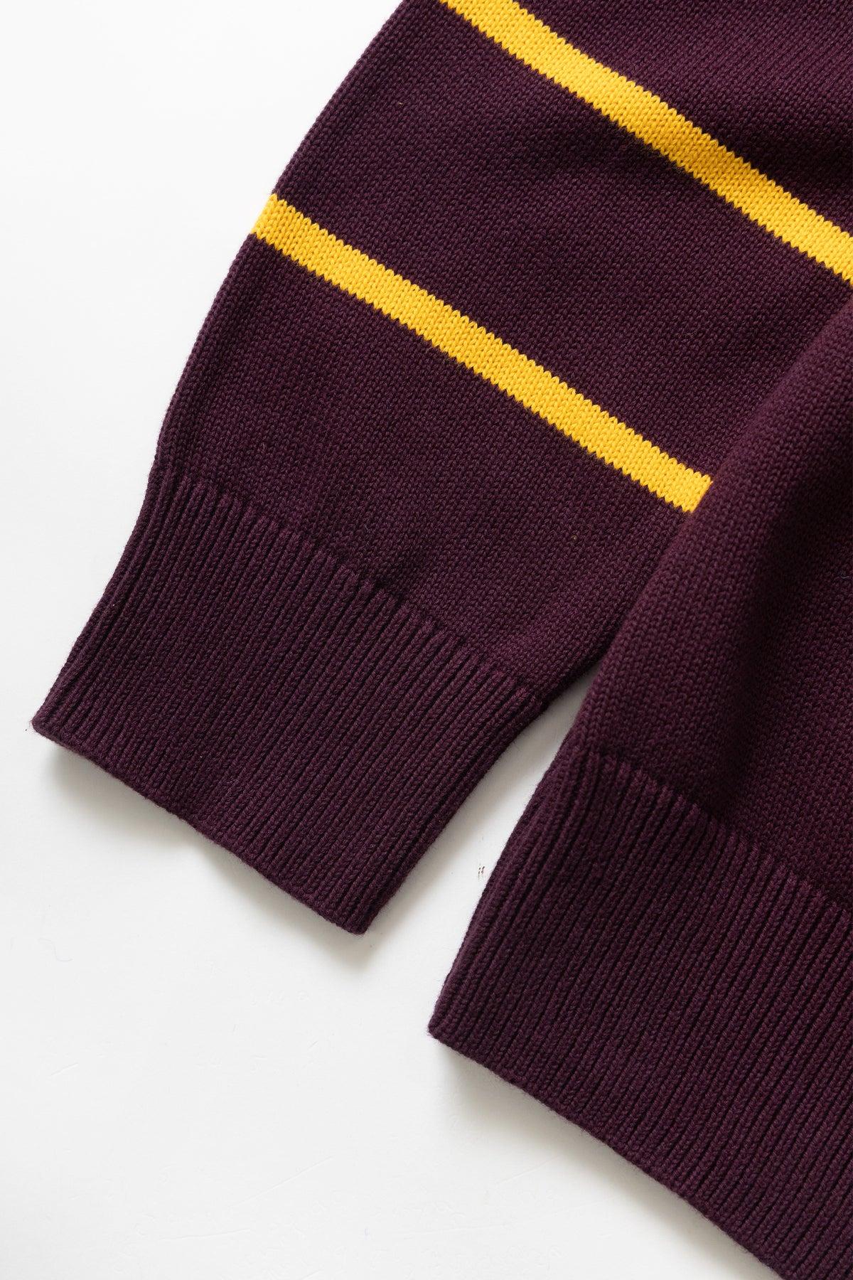 Blacksmith - Banded Sleeve Sweater - Maroon Product Image