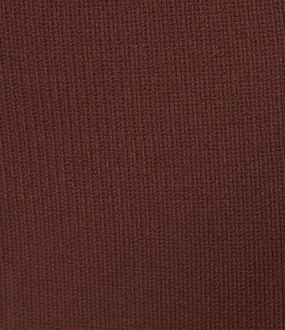 Skies Are Blue Knit Contrast Stitch Midi Skirt Product Image