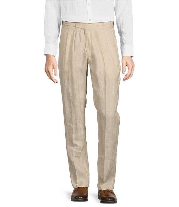 Murano Baird McNutt Linen Lucas Slim Fit Stripe Suit Separates Pants Product Image
