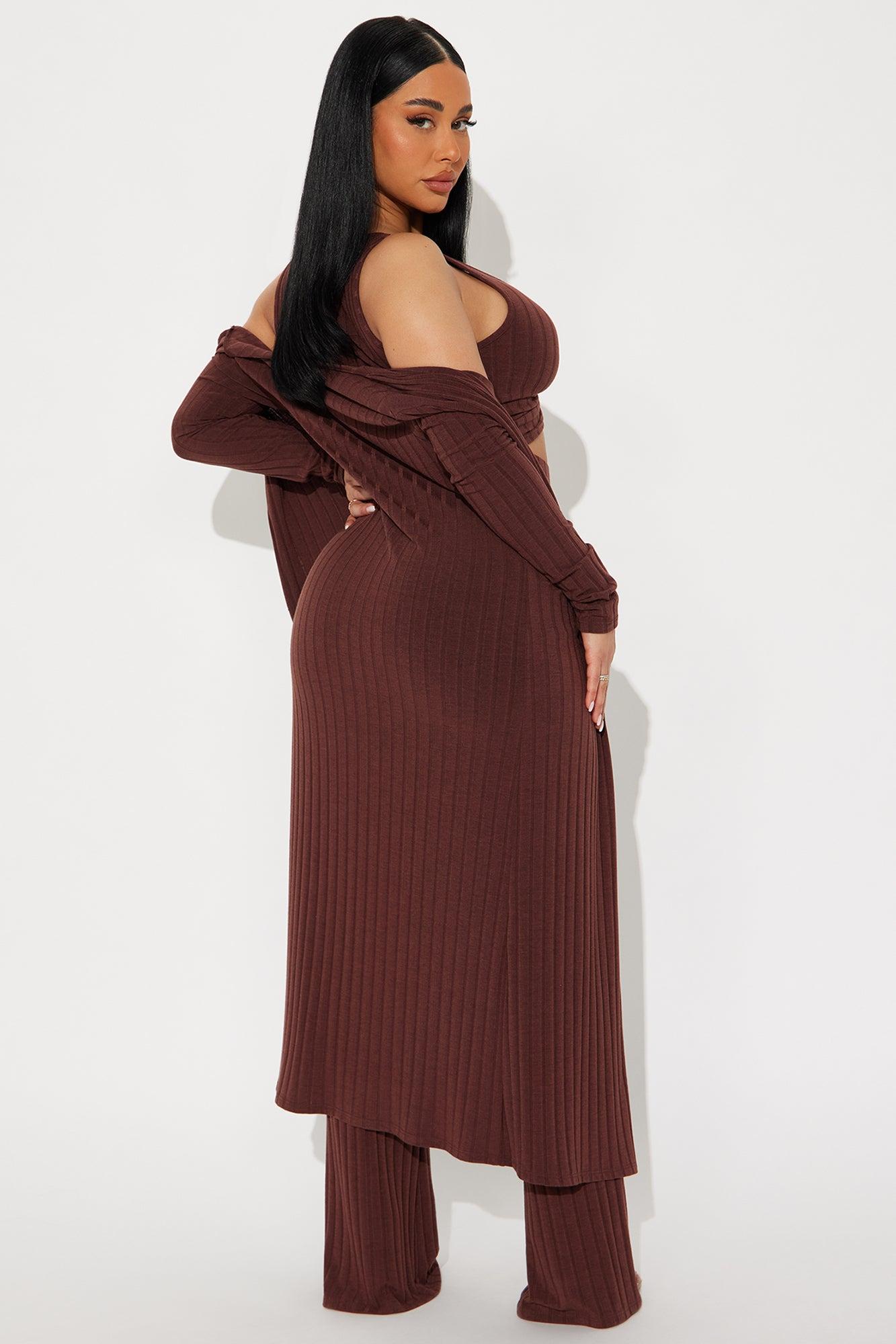 Come Get It 3 Piece Pant Set - Chocolate Product Image