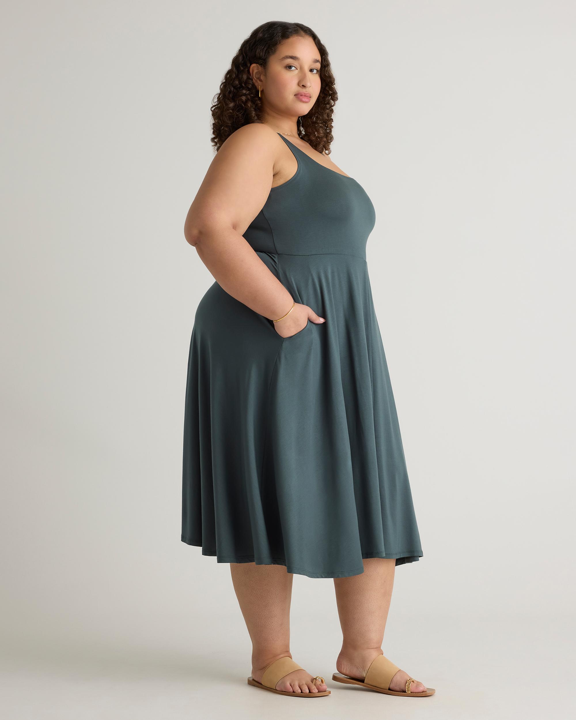 Quince | Women's Tencel Jersey Fit & Flare Dress Product Image