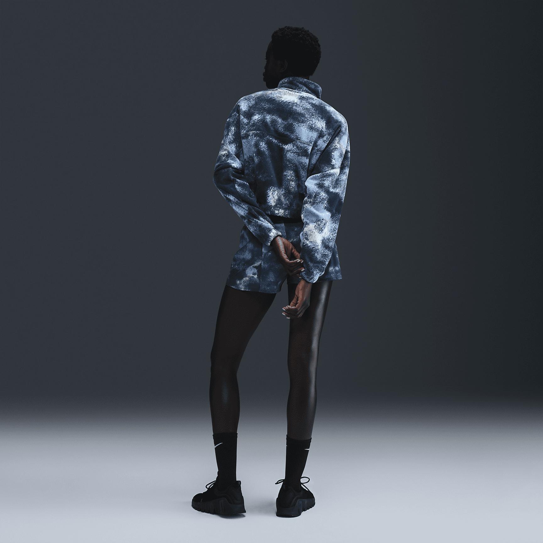 Nike Women's One Therma-FIT Oversized 1/2-Zip Fleece Printed Top Product Image